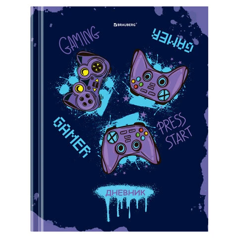 Дневник 5-11 класс 48 л., твердый, BRAUBERG, глянцевая ламинация, с подсказом,