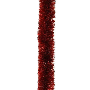 Мишура Норка на проволоке цветная 50 мм красная № 25