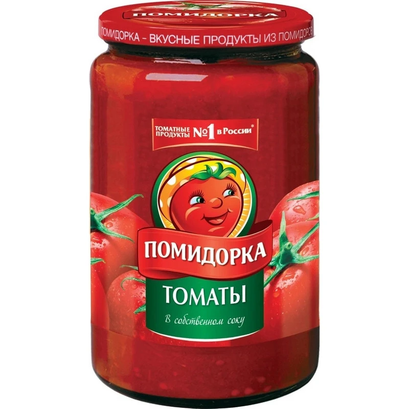Консервация Томаты в соку Помидорка, 480мл