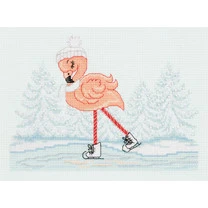Набор для вышивания 8-417 "Фламинго на коньках"