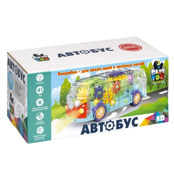 Игрушка развивающая "АВТОБУС" BABY YOU BONDIBON, подсветка, звук,