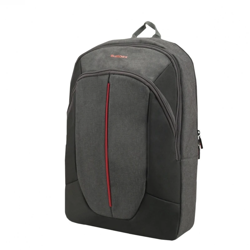 Рюкзак для ноутбука 15.6, Sumdex City (Red), серый, PON-263GY