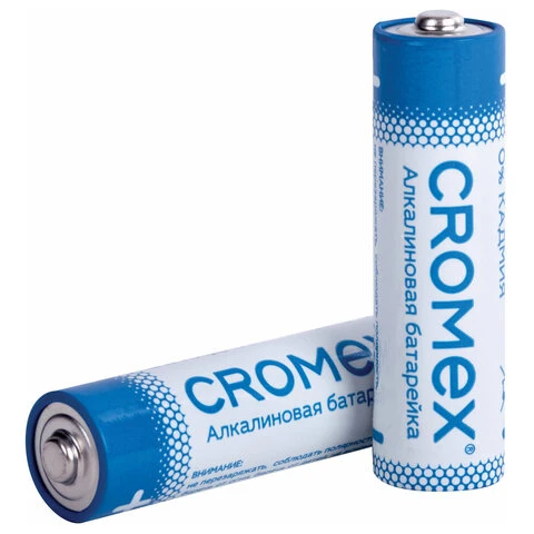 Батарейки алкалиновые "пальчиковые" КОМПЛЕКТ 12 шт., CROMEX Alkaline,