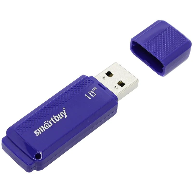 Память Smart Buy "Dock"  16GB, USB 2.0 Flash Drive, синий SB16GBDK-B