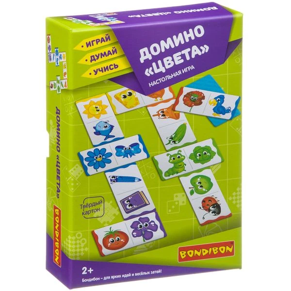 Домино "Цвета" - настольная игра BONDIBON. ВВ3901