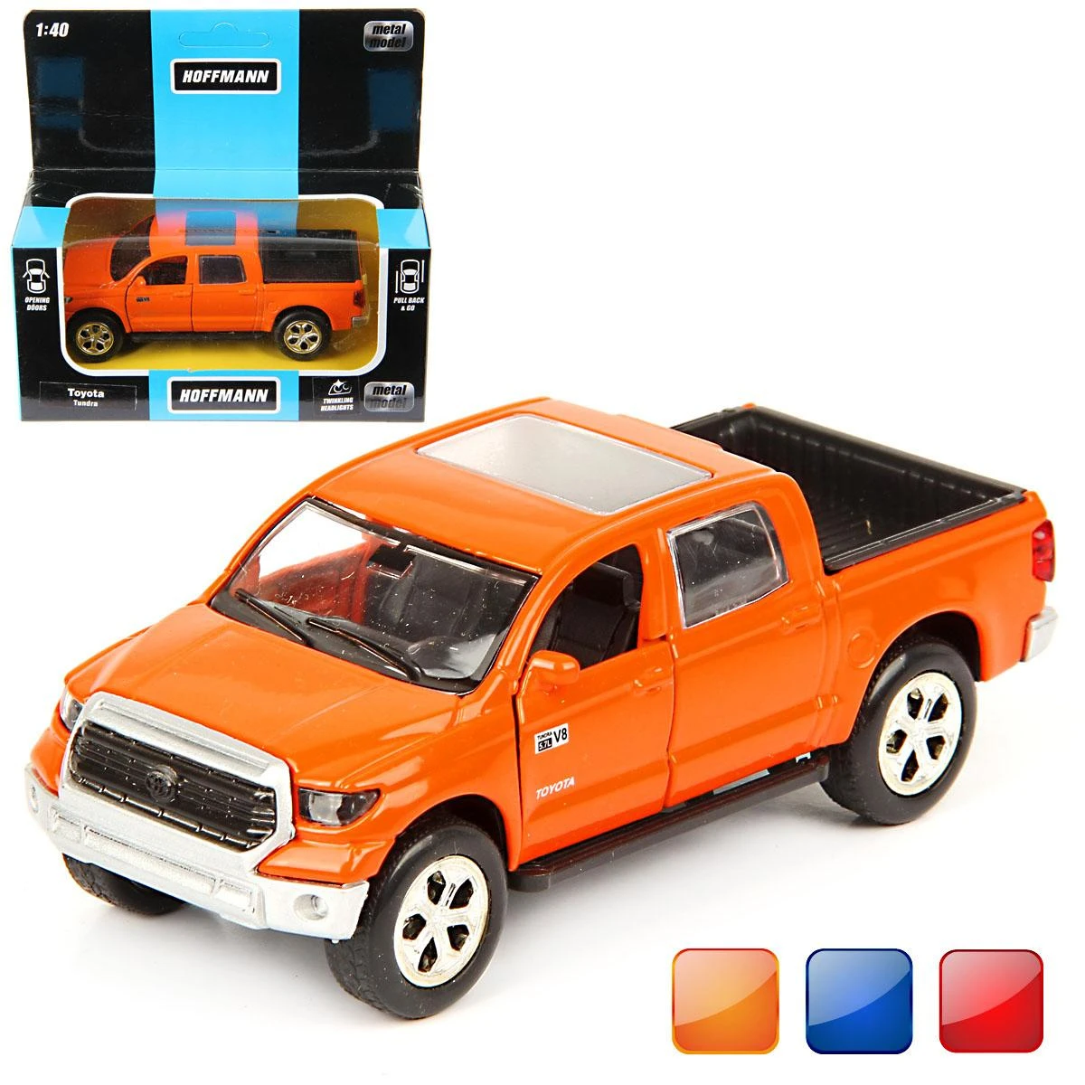 Машина металлическая Toyota Tundra 1:40, дв. откр., инерц., свет