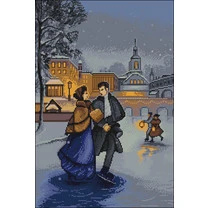 Кристальная (алмазная) мозаика "ФРЕЯ" ALVK-96 "На катке" 40