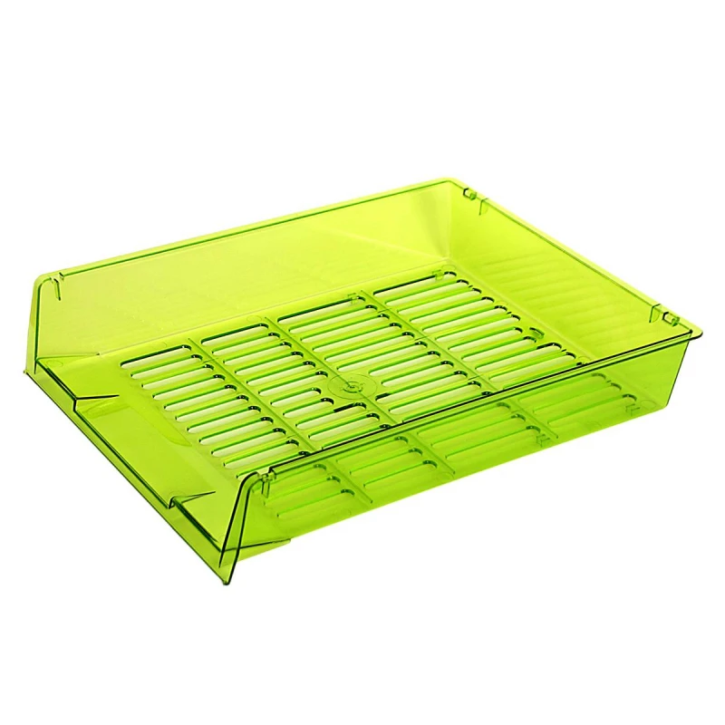 Лоток для бумаг Attache Bright Colours решетчатый прозрачный зеленый Лоток для бумаг Attache Bright Colours решетчатый прозрачный зеленый