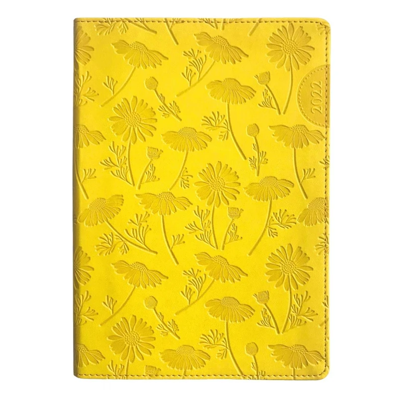 Ежедневник датированный 2022 желтый А5, 176л. Camomile AZ2056emb/yellow