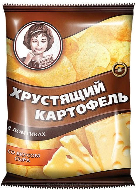 Чипсы Хрустящий картофель в ломтиках 160г/9 Сыр