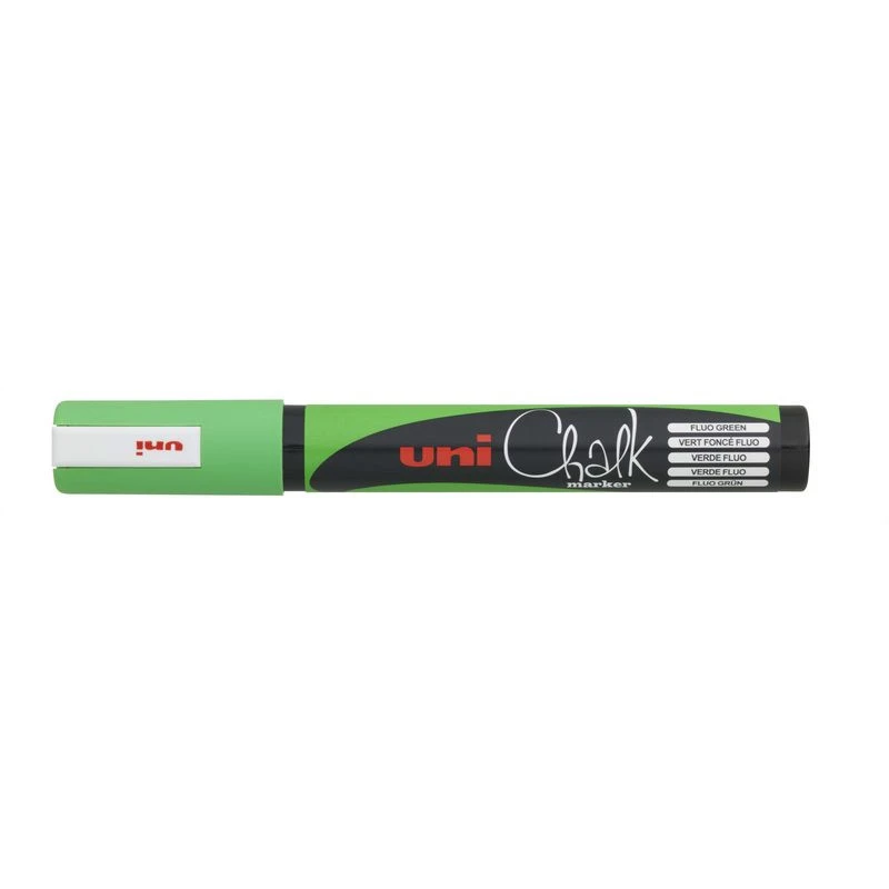 Маркер меловой UNI PWE-5M, флуоресцентно-зелёный 1.8-2.5 мм. 719206 штр.: