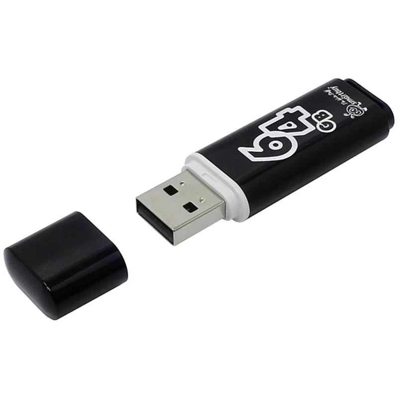 Память Smart Buy USB Flash 64GB Glossy черный: SB64GBGS-K