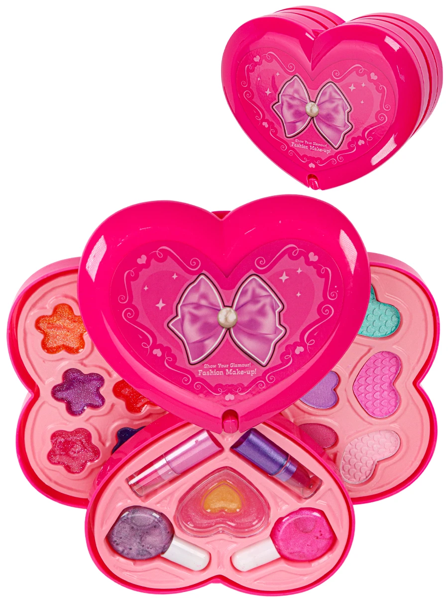 Набор детской косметики "СЕРДЦЕ" (Тени, блеск/век, помада, блеск/губ, Набор детской косметики "СЕРДЦЕ" (Тени, блеск/век, помада, блеск/губ,