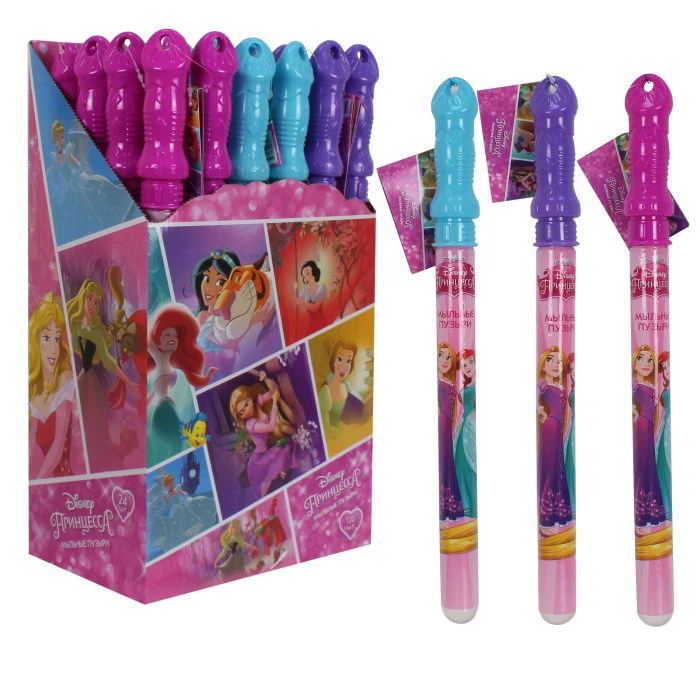 1toy Disney Принцессы,  мыл. пуз. ,  колба в термоплёнке,  120 мл. ,  д/б