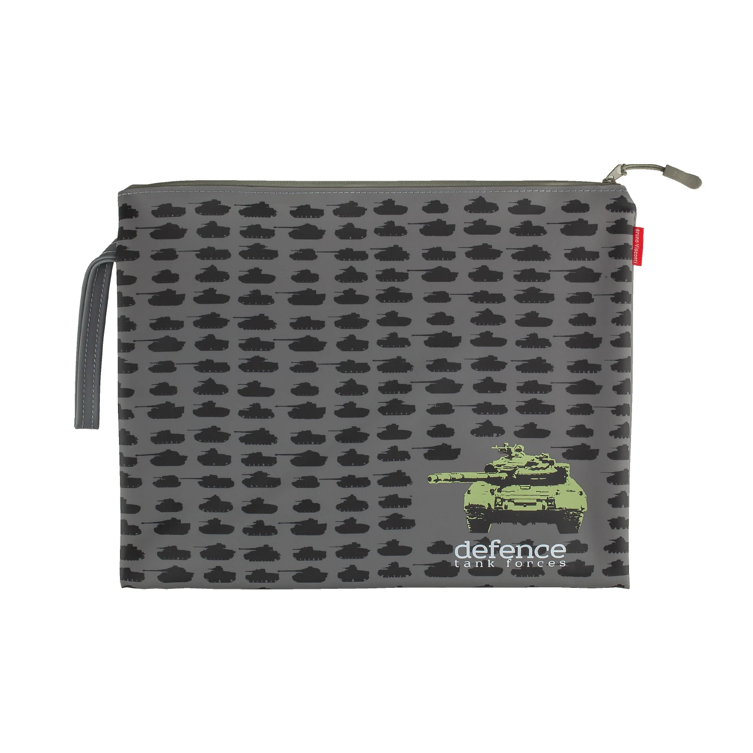 ПАПКА НА МОЛНИИ, "DEFENCE.TANK FORCES", СИЛИКОН, Ф.А4. 34 х 26 СМ