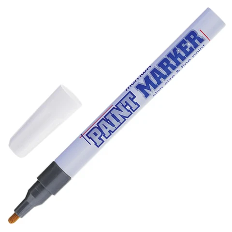 Маркер-краска лаковый (paint marker) MUNHWA "Slim", 2 мм, СЕРЕБРЯНЫЙ,