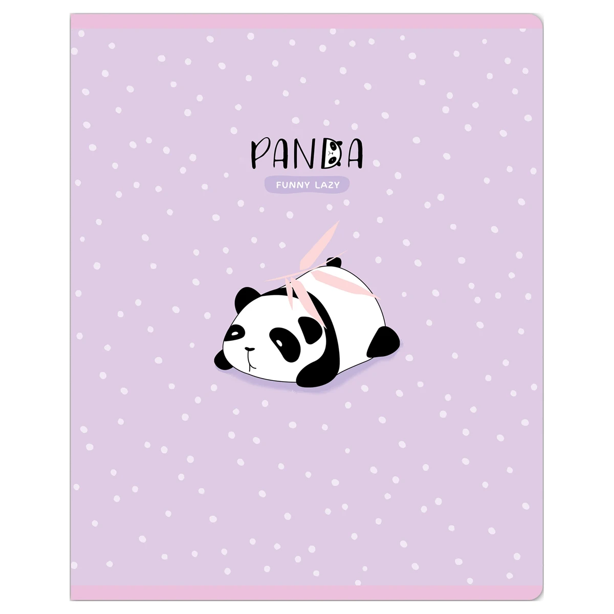 Тетрадь 48л., клетка MESHU "Funny panda", матовая ламинация, фактурное