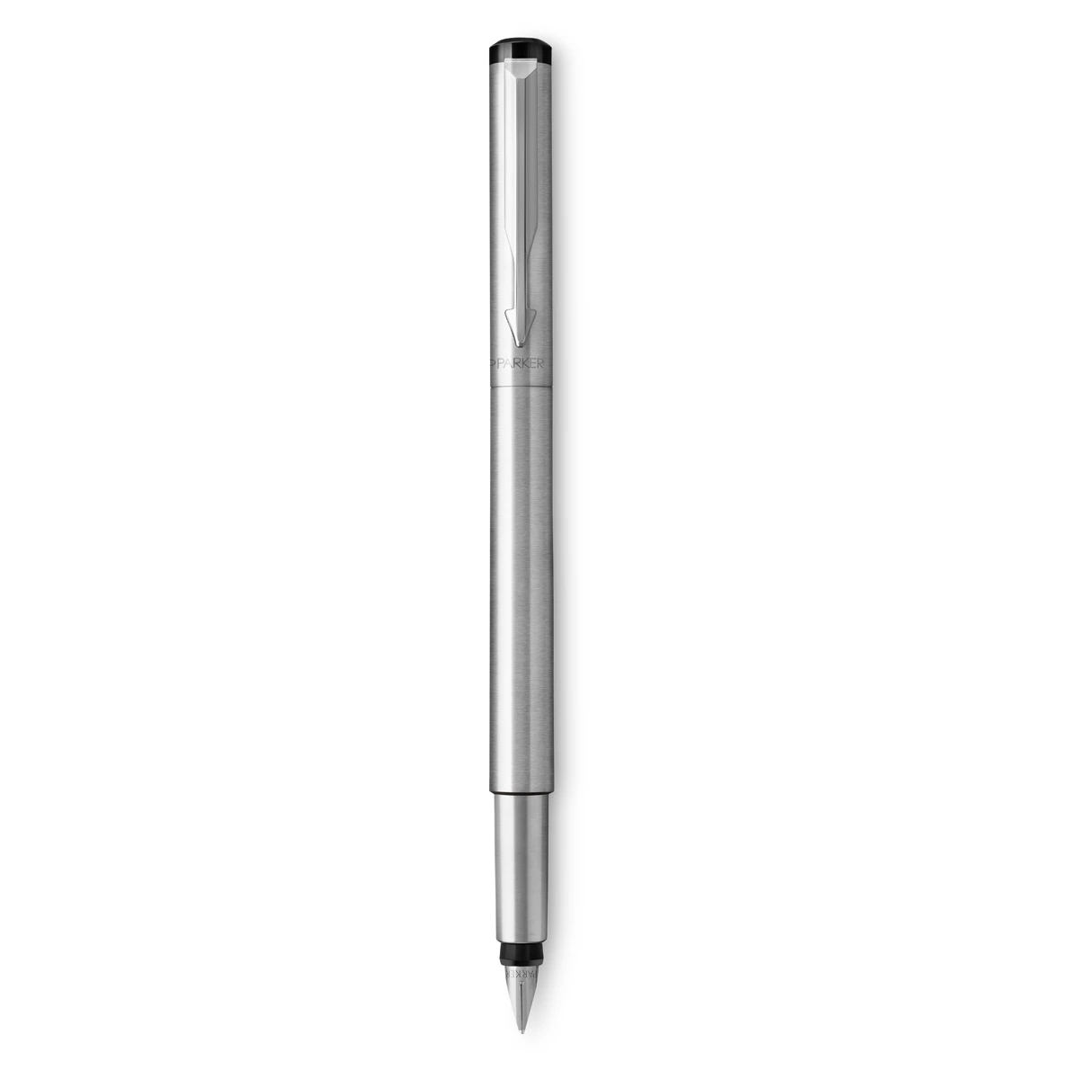 Ручка перьевая Parker "Vector Stainless Steel" синяя, 0,8мм,