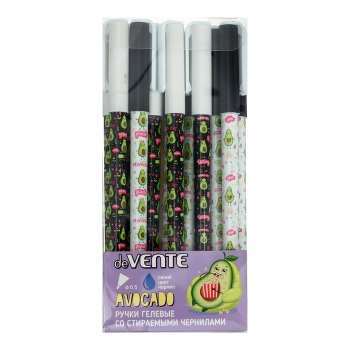 Ручка со стираемыми чернилами гелевая deVENTE Avocado, 0.5 мм, сменный стержень,