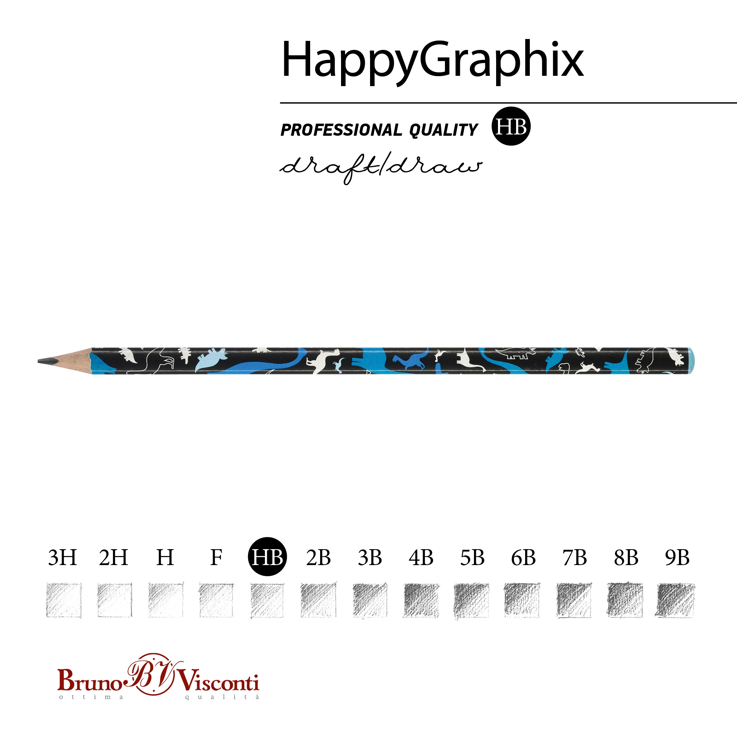 КАРАНДАШ ЧЕРНОГРАФИТОВЫЙ "HappyGraphix. Сказочные животные.