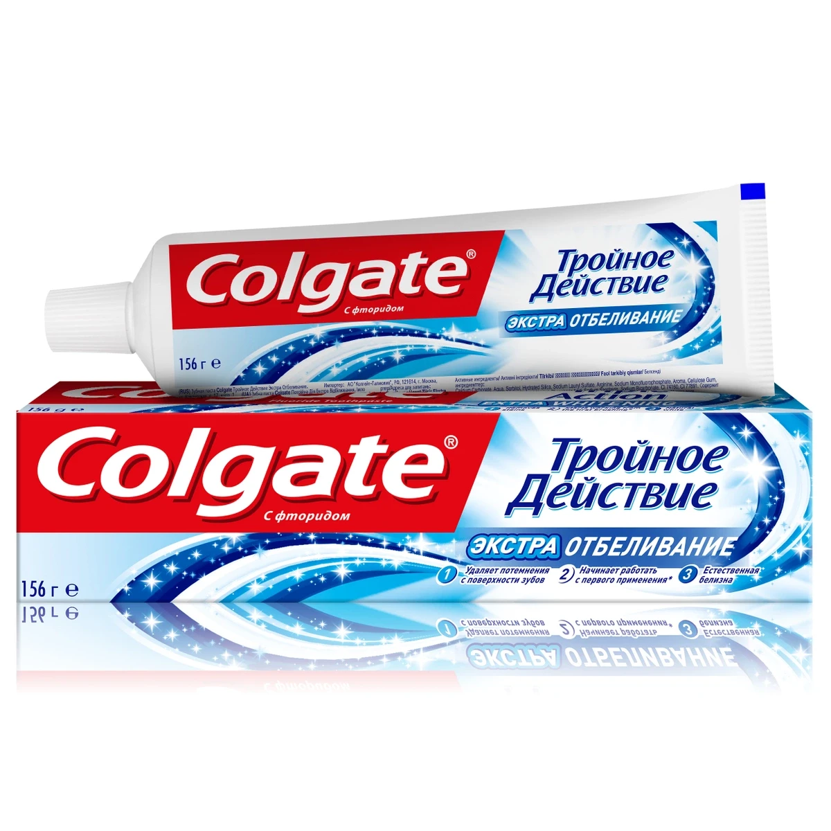 Зубная паста Colgate Тройное действие 100 мл. Экстра Отбеливание