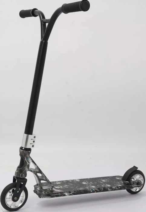 Самокат NOVATRACK трюковой (Колеса 110 мм ALU обод) PIXEL PRO BL стикер ЧЕРЕП
