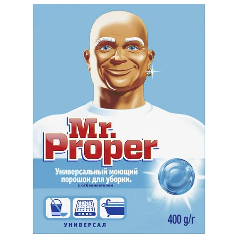 Чистящее средство 400 г, MR.PROPER (Мистер Пропер), с отбеливающим эффектом,