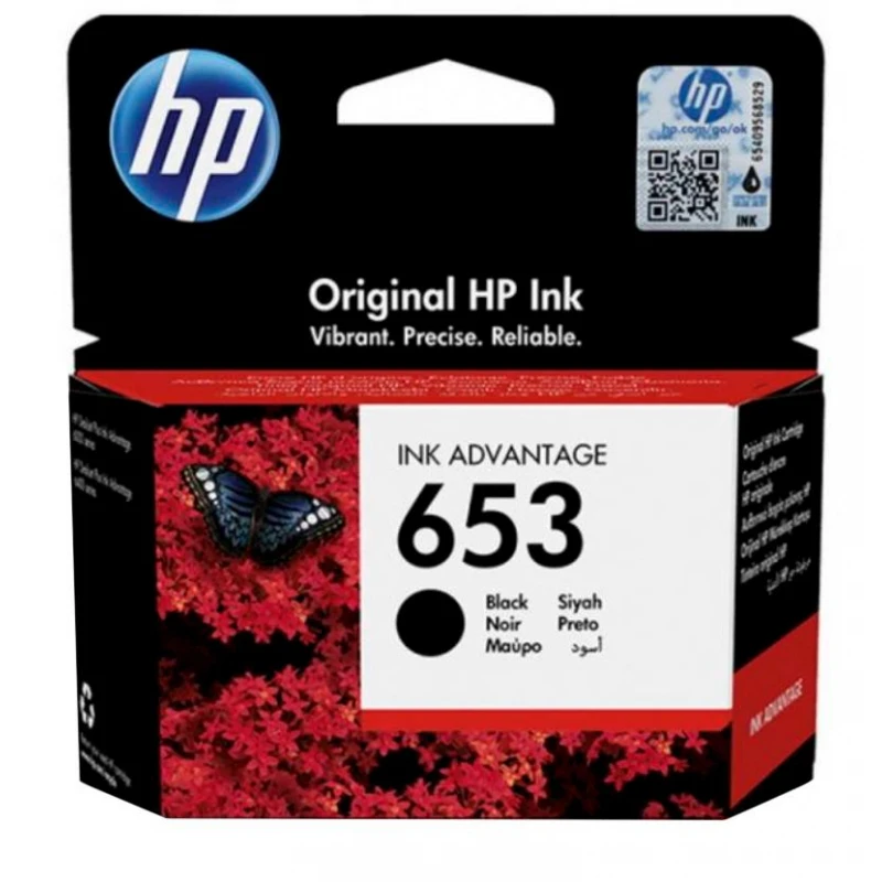 Картридж струйный HP 653 3YM75AE чер. для DeskJet Plus 6075, 6475