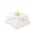 Блюдо с крышкой "Белый мрамор" 20,5*20,5*12см. (подарочная упаковка)