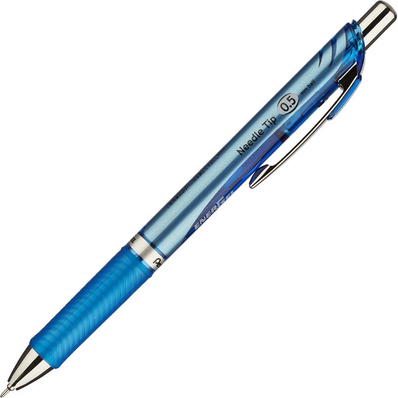 Ручка гелевая PENTEL BLN75C EnerGel автомат.рез.манжет. 0,3мм синий ЭКО штр. 