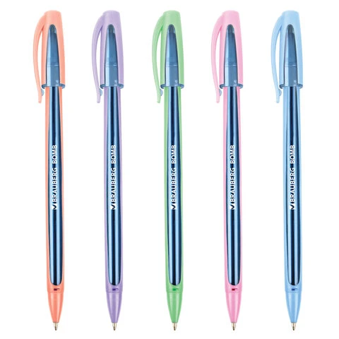 Ручка шариковая масляная BRAUBERG "BOMB GT Pastel", СИНЯЯ,