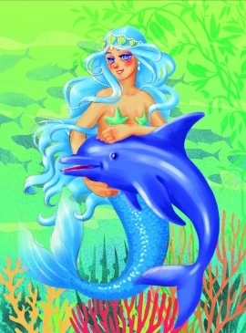 Алмазная мозаика (блест.) 30х40 см, с подр., с полн. заполн. (32цв.) РУСАЛКА С Алмазная мозаика (блест.) 30х40 см, с подр., с полн. заполн. (32цв.) РУСАЛКА С