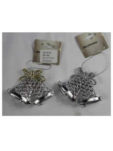 Новогоднее подвесное украшение Колокольчики, в ассортименте 10,5*8,5 см НУ-5098 Новогоднее подвесное украшение Колокольчики, в ассортименте 10,5*8,5 см НУ-5098