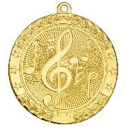 Медаль музыка 50 мм золото DC#MK186