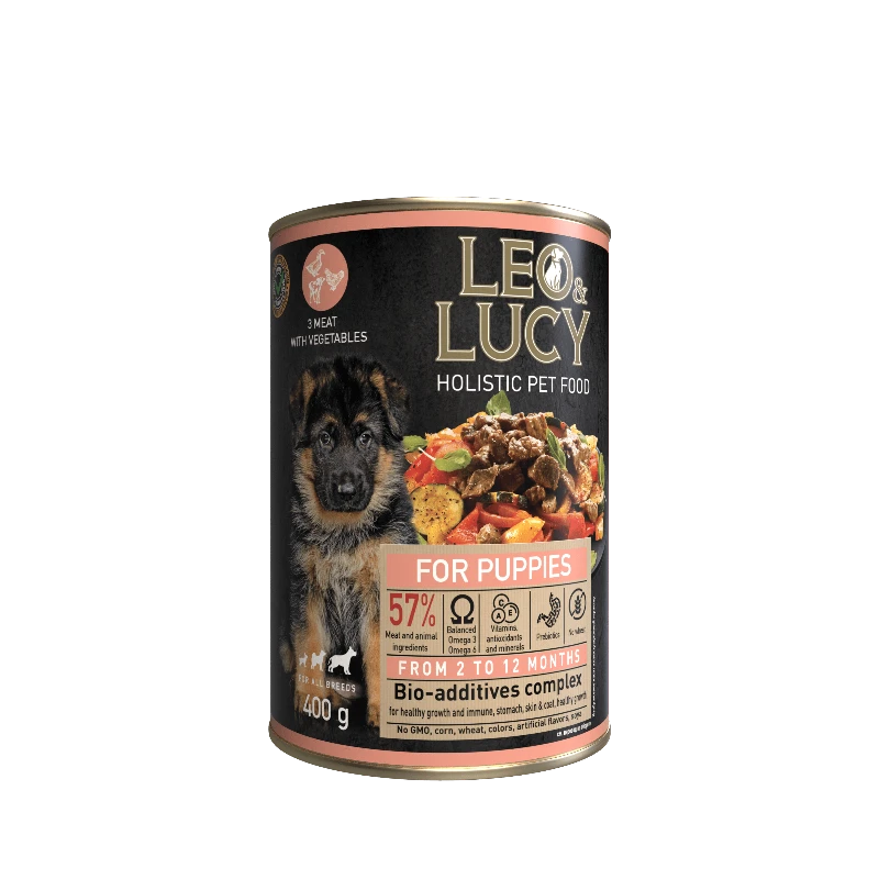 LEO&LUCY влажный холистик корм консервированный полнорационный - паштет для