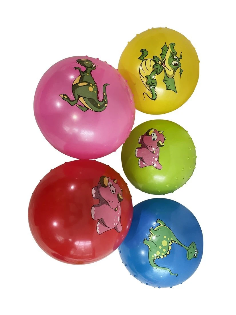 Мяч детский Moby Kids "Динозаврики", с рожками с массаж.стороной, 21