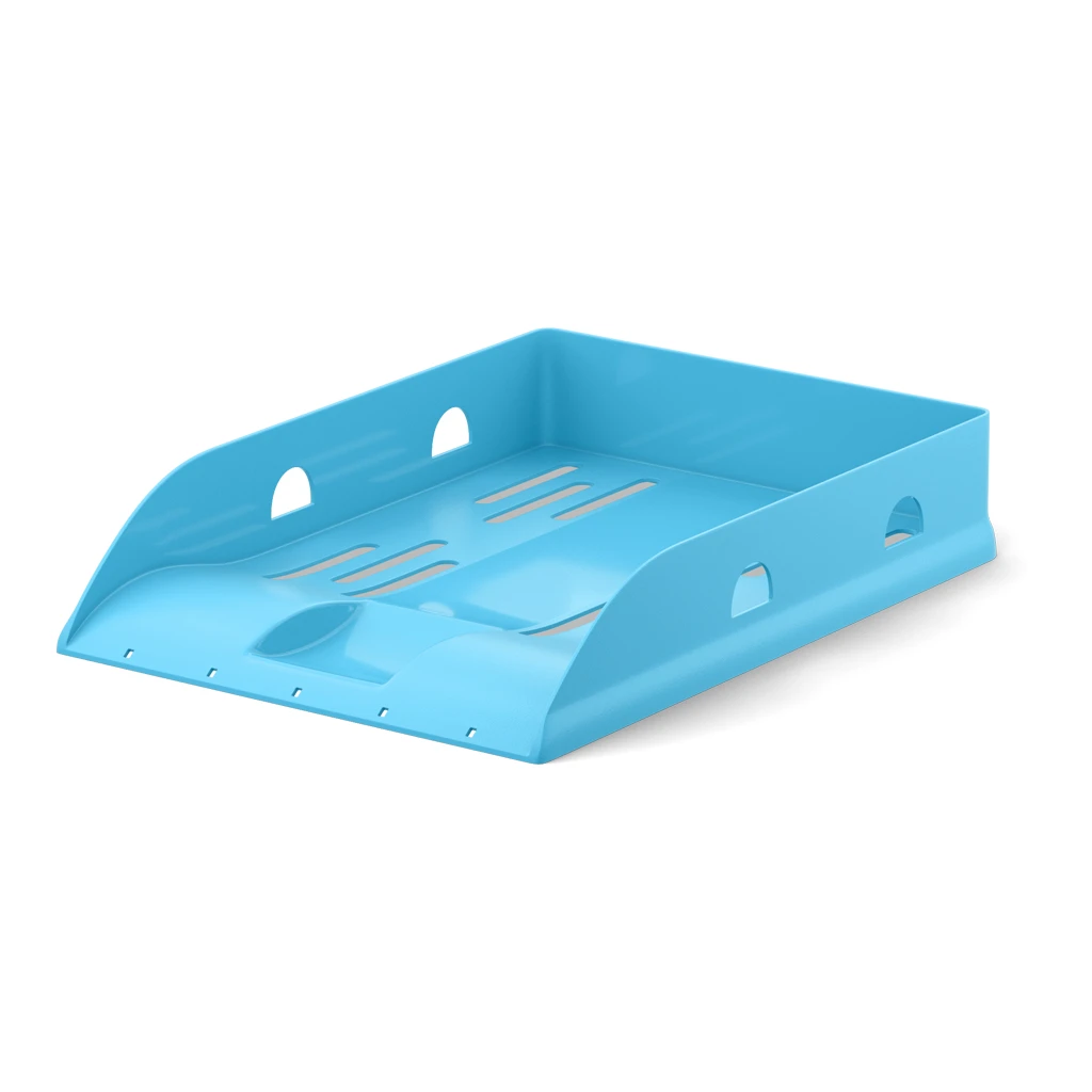 Лоток для бумаг пластиковый Erich Krause® Base, Pastel, голубой