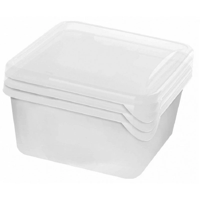 Набор контейнеров для заморозки Frozen 0,75л квадрат 115х115х110мм 3 штуки в