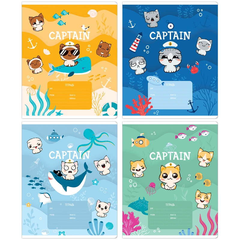 Тетрадь 12л., линия MESHU "Cat wave"