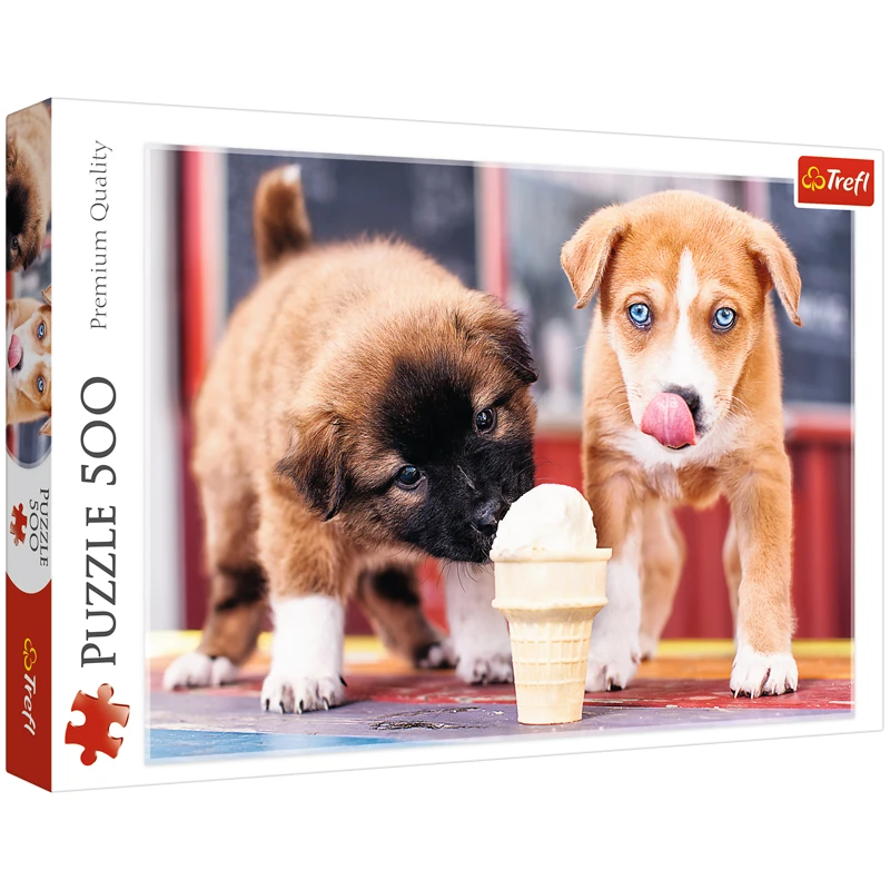 Пазл  500 эл. Trefl "Щенки с мороженым"