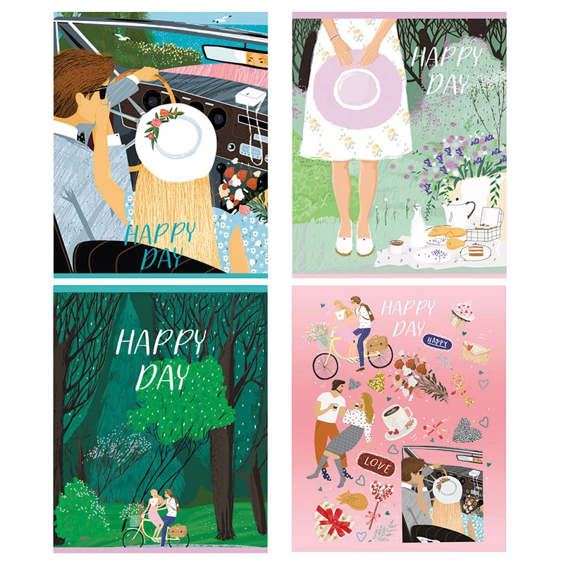 Тетрадь 48л., А5, клетка BG "Счастливый день",  матовая ламинация,