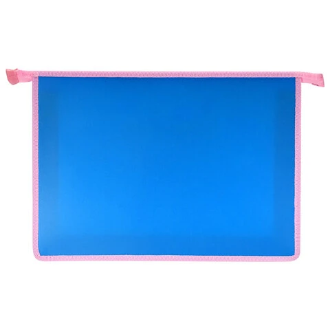 Папка для тетрадей ЮНЛАНДИЯ А4, 1 отделение, пластик, молния сверху,