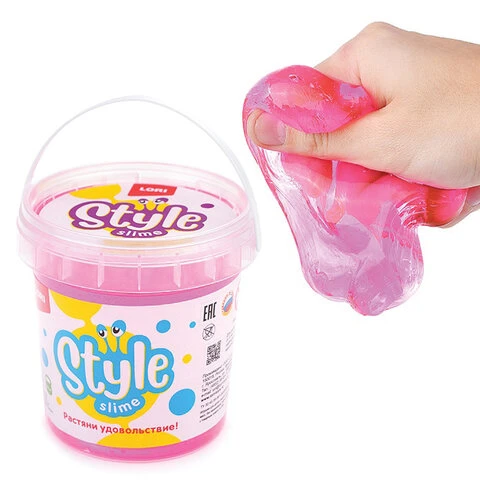 Слайм Style Slime классический "Розовый с ароматом вишни", 150 мл,
