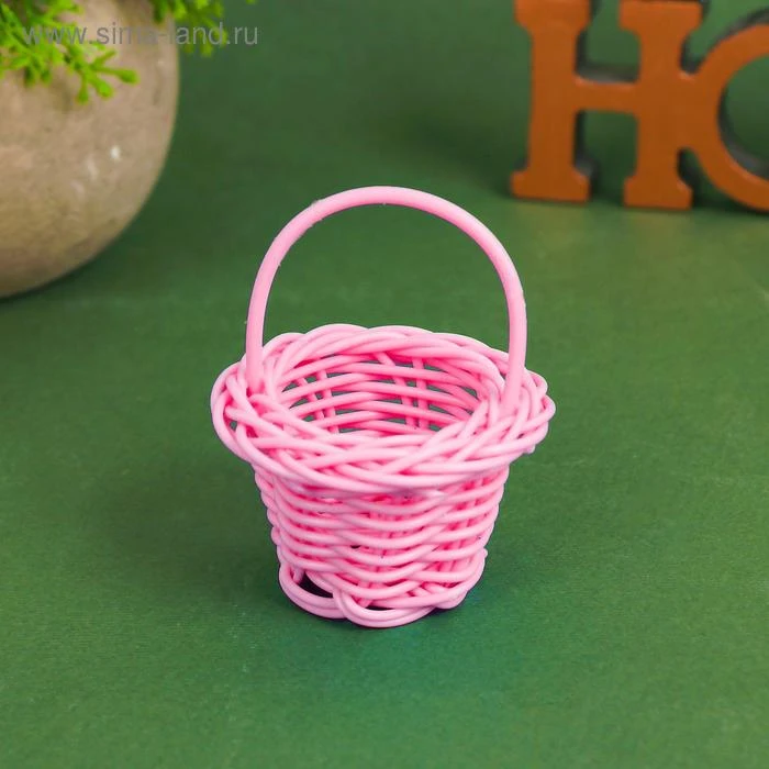 Кукольная миниатюра «Корзинка», цвета МИКС