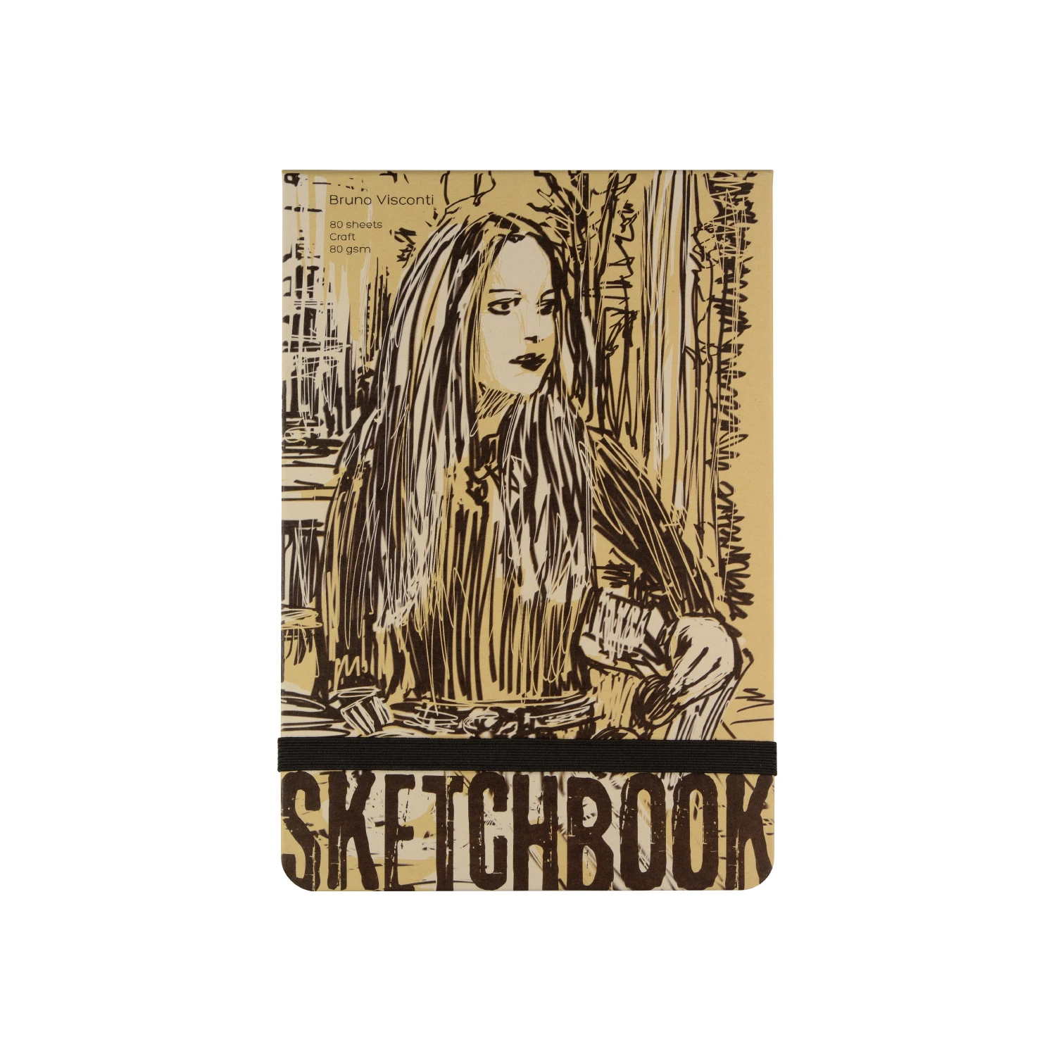 SKETCHBOOK BV, 140х210 мм, 80Л, КРАФТ 80 г, В ТВЕРДОМ ПЕРЕПЛЕТЕ, (3 ВИДА)