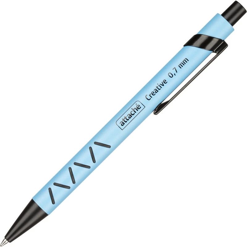 Ручка шариковая Attache Creative,син.ст.автомат, голуб.корп Ручка шариковая Attache Creative,син.ст.автомат, голуб.корп