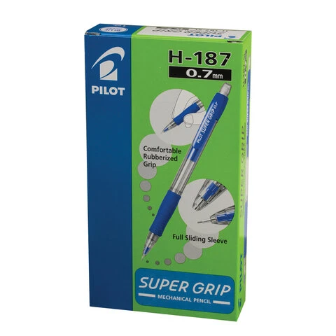 Карандаш механический PILOT H-187 "Super Grip", корпус синий,