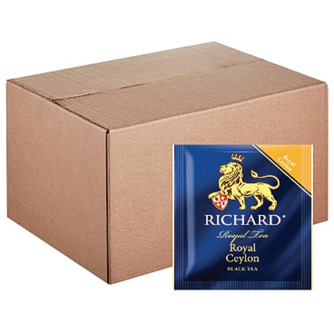 Чай RICHARD "Royal Ceylon" черный, 200 пакетиков в конвертах по 2 г,