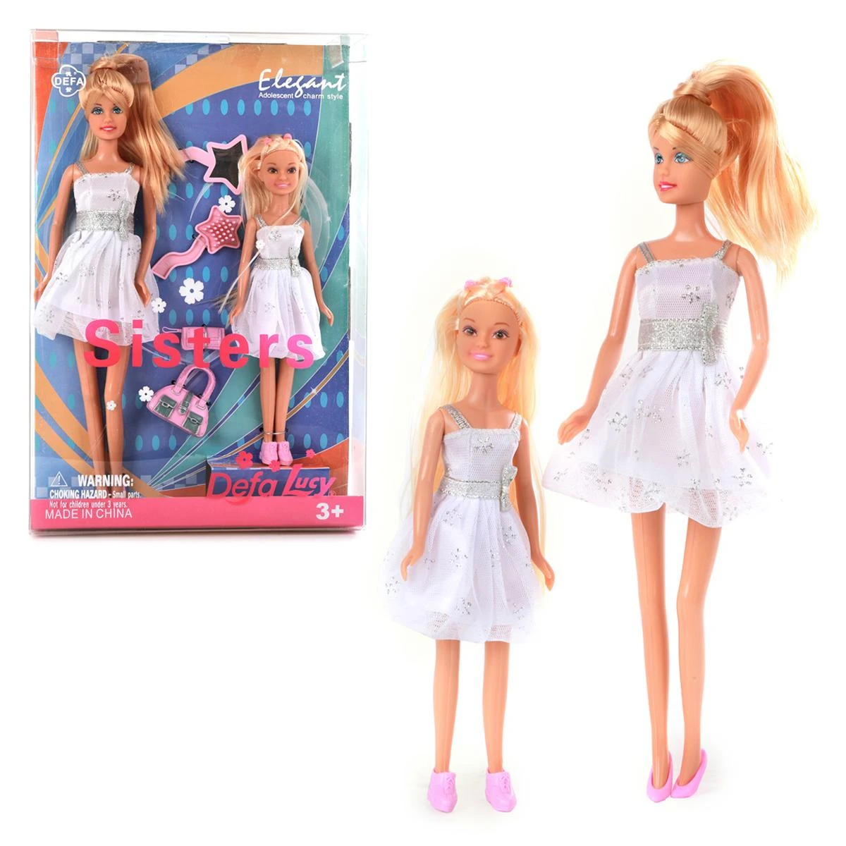 Куклы "Сестры", 33 см. 72531/белый