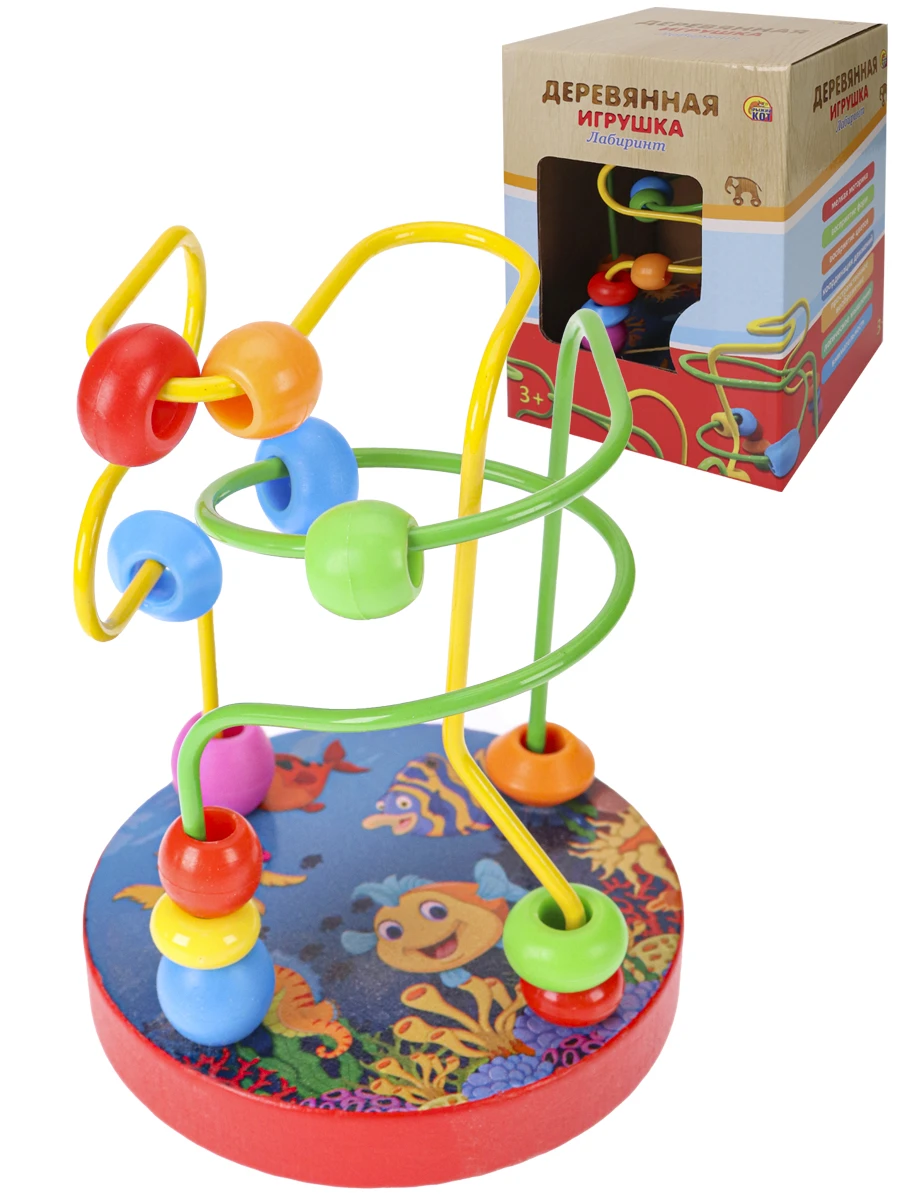 Деревянная игрушка. Лабиринт-2 11х9см (в коробке) (Арт. ИД-1036)